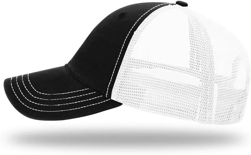 Richardson 111 Garment Washed Trucker Snapback Hat Bundle with THP Cap Catcher