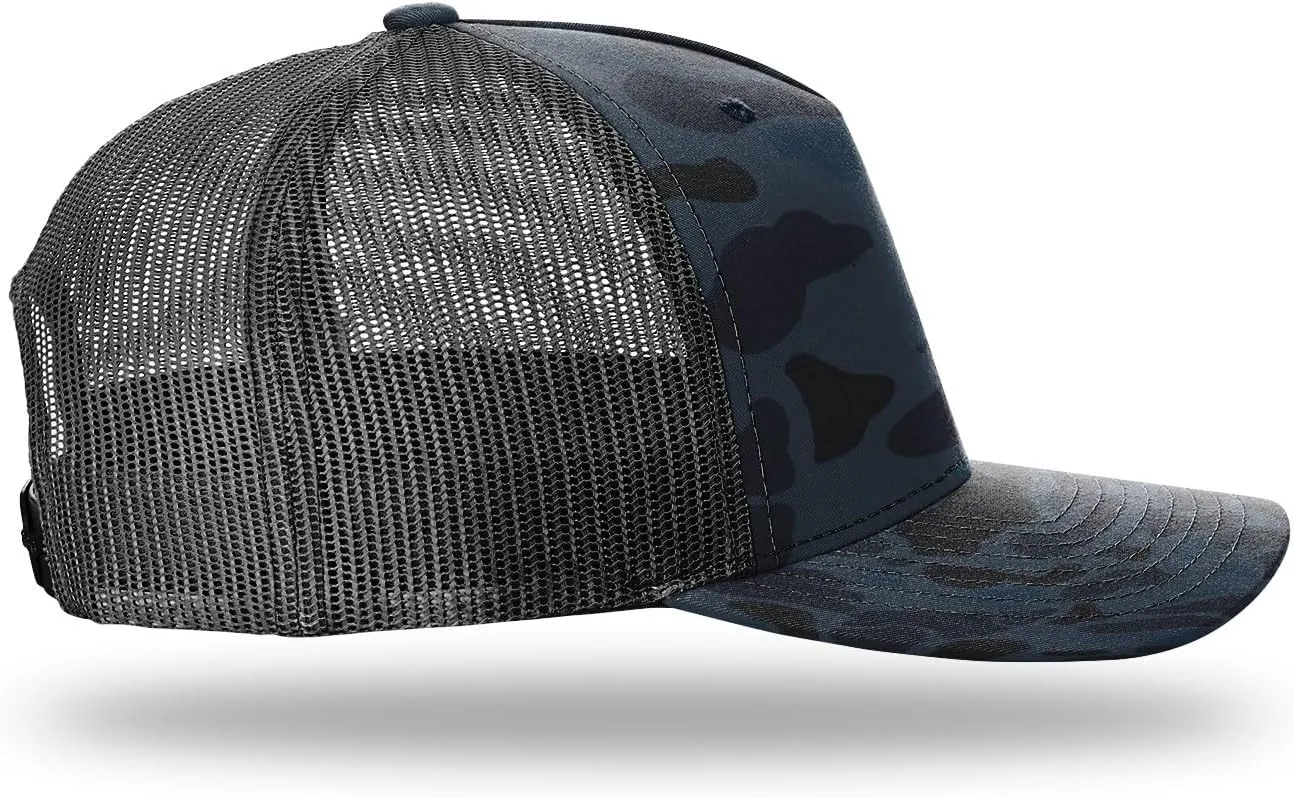 Richardson 112FP Five Panel Trucker Snapback Hat Bundle with Cap Catcher