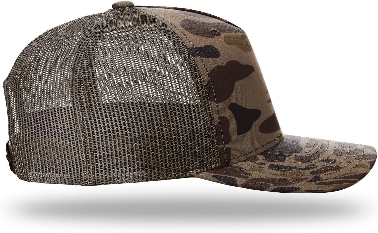 Richardson 112FP Five Panel Trucker Snapback Hat Bundle with Cap Catcher