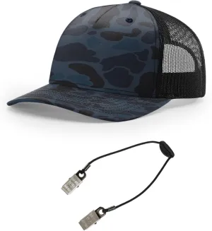 Richardson 112FP Five Panel Trucker Snapback Hat Bundle with Cap Catcher