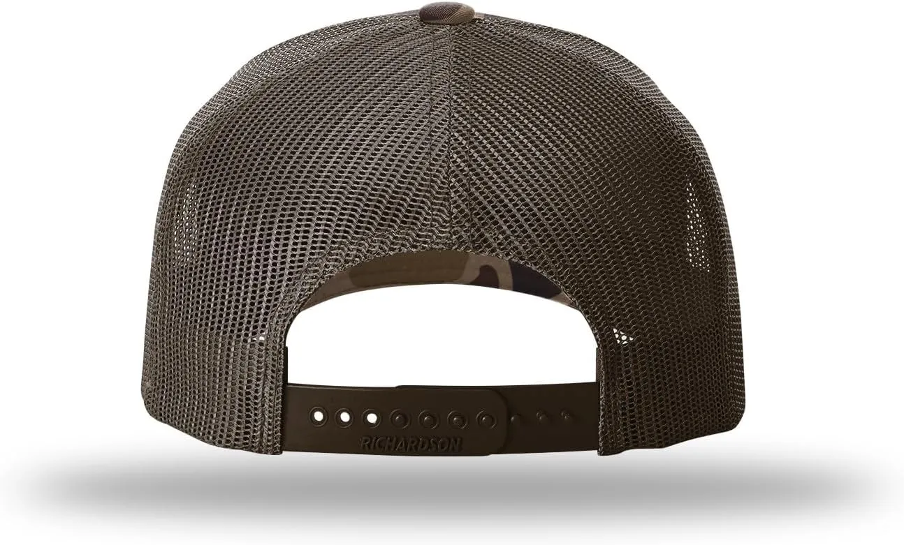 Richardson 112FP Five Panel Trucker Snapback Hat Bundle with Cap Catcher