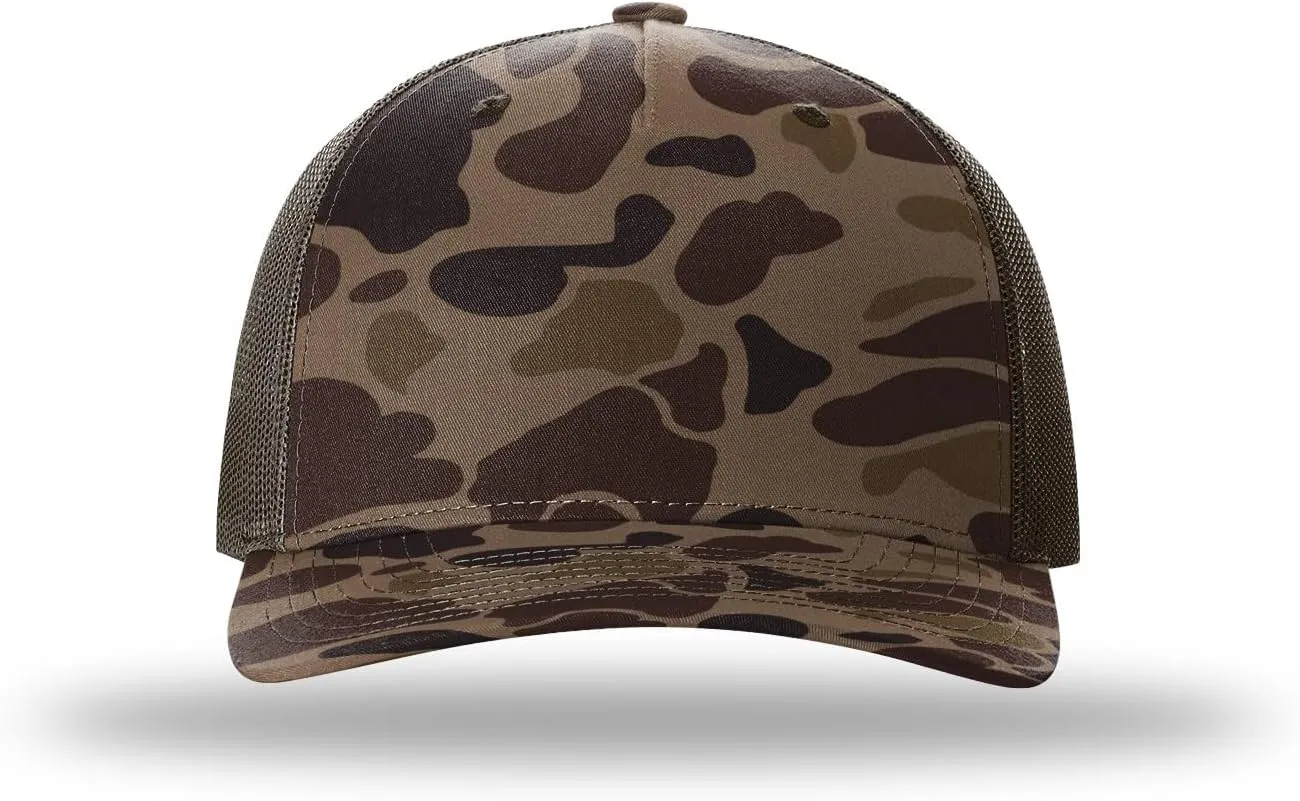Richardson 112FP Five Panel Trucker Snapback Hat Bundle with Cap Catcher