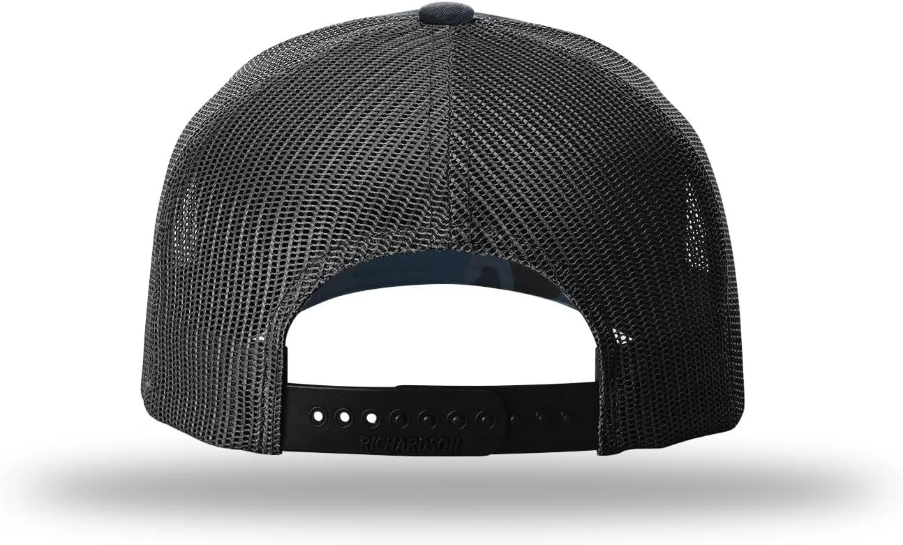 Richardson 112FP Five Panel Trucker Snapback Hat Bundle with Cap Catcher