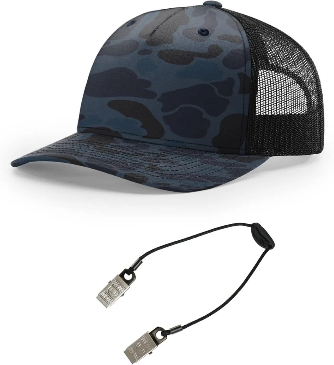 Richardson 112FP Five Panel Trucker Snapback Hat Bundle with Cap Catcher