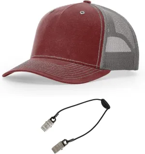 Richardson 112WH Hawthorne Rugged Waxed-Cotton Trucker Hat Bundle with THP Cap Catcher