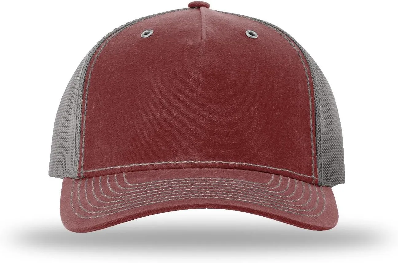 Richardson 112WH Hawthorne Rugged Waxed-Cotton Trucker Hat Bundle with THP Cap Catcher