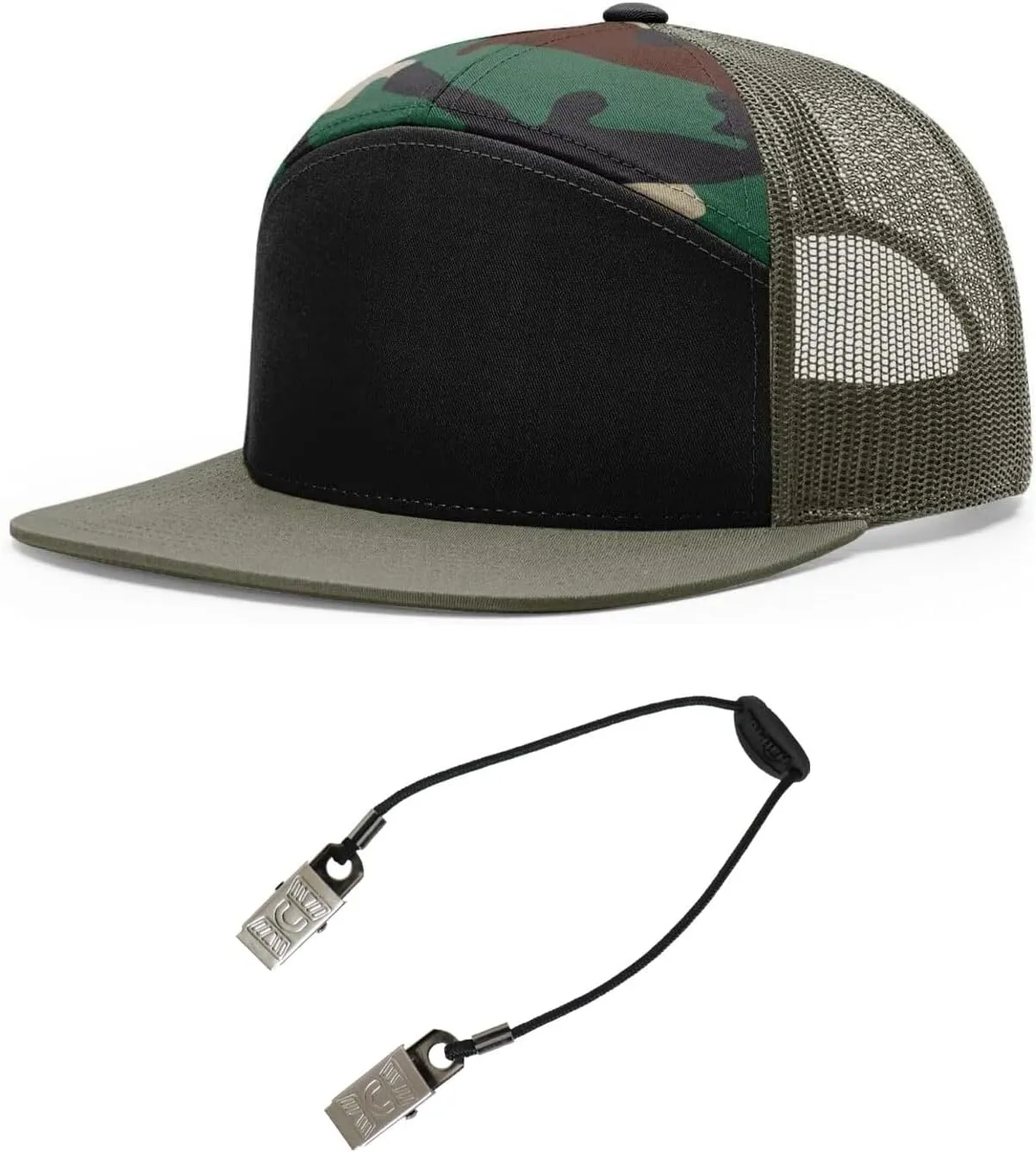 Richardson 168 Hi-Pro Trucker Snapback Cap Bundle with THP Cap Catcher