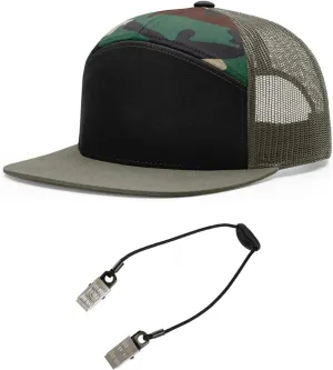 Richardson 168 Hi-Pro Trucker Snapback Cap Bundle with THP Cap Catcher