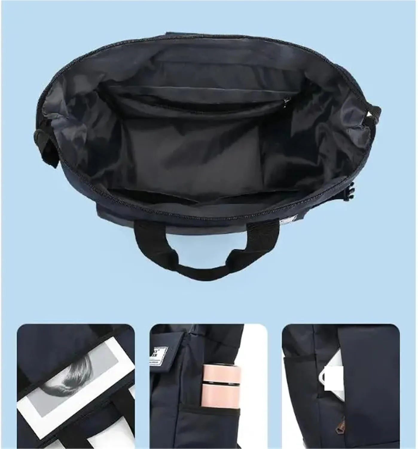 Rolling Duffel Bag with Wheels Women Travel Trolley Backpack with Wheels Trolley Bag Luggage Suitcase for Women School Wheeled Backpack Carry On Hand Luggage(Black)