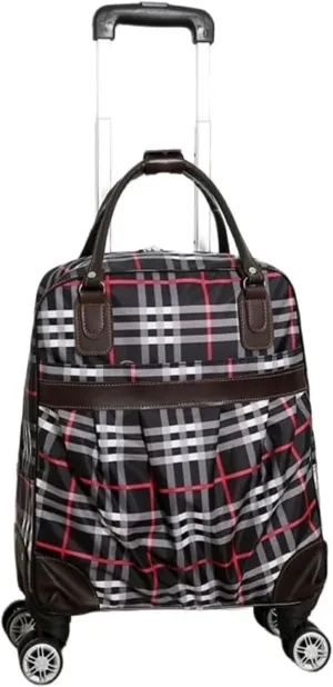 Rolling Duffle Bag With Wheels,Travel Luggage Bag ，Tote Bags For Men And Women Carry-on Luggage，Weekender Overnight Bag For Travel, Business Trips(Stripe,Small)