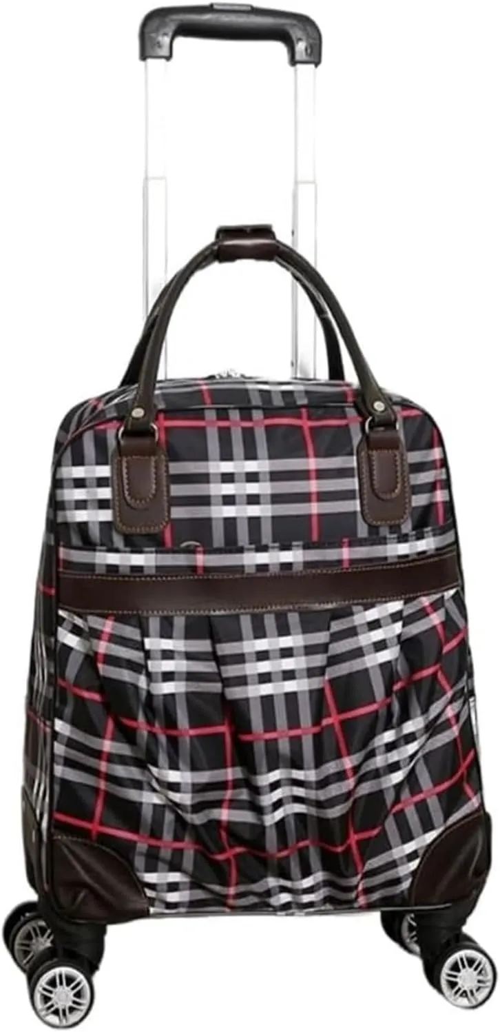 Rolling Duffle Bag With Wheels,Travel Luggage Bag ，Tote Bags For Men And Women Carry-on Luggage，Weekender Overnight Bag For Travel, Business Trips(Stripe,Small)