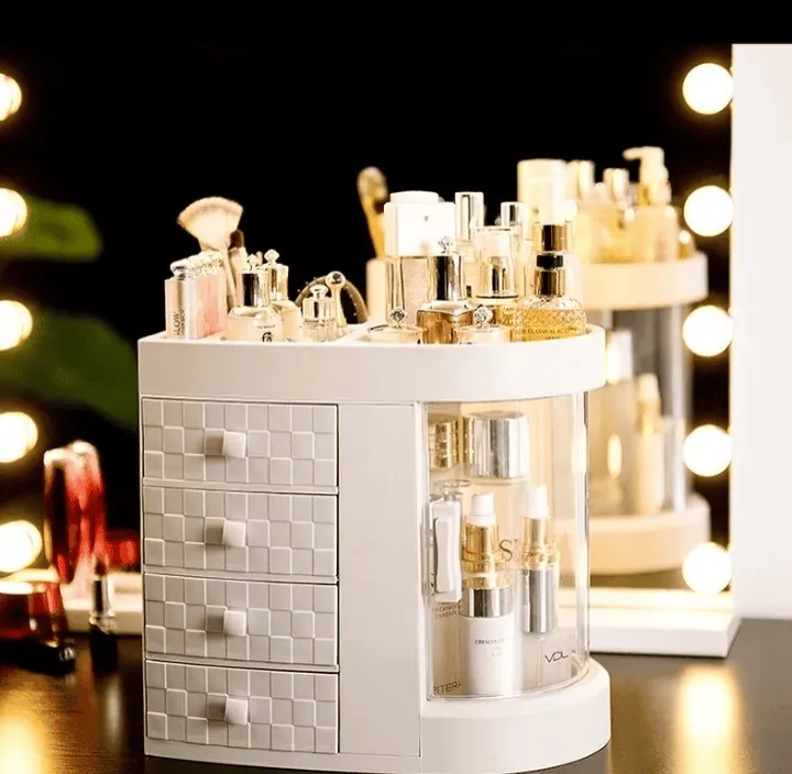Rotating Transparent Dressing Table