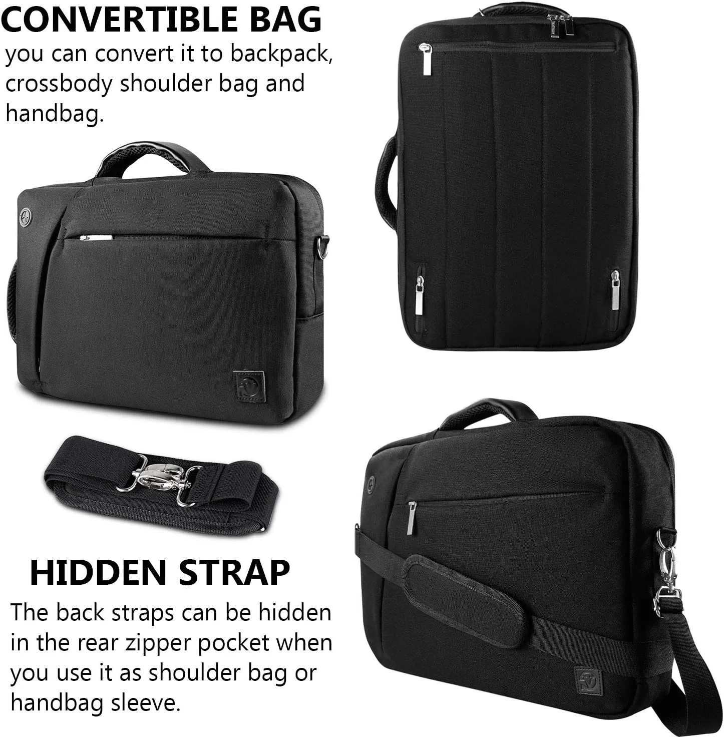 ROXIE 13 13.3 14 15 15.6 17.3 Inch Laptop Shoulder Messenger Bag for Men Women