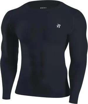 Runhit Long Sleeve Compression Shirts for Men, UPF 50  Men's Compression Shirts, Running Athletic Workout Base Layer