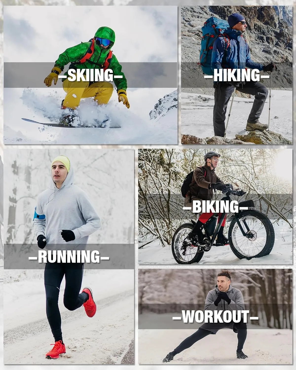 Runhit Men's Thermal Compression Pants with Pockets Fleece Lined Base Layer for Cold Weather Football Running Leggings Tights