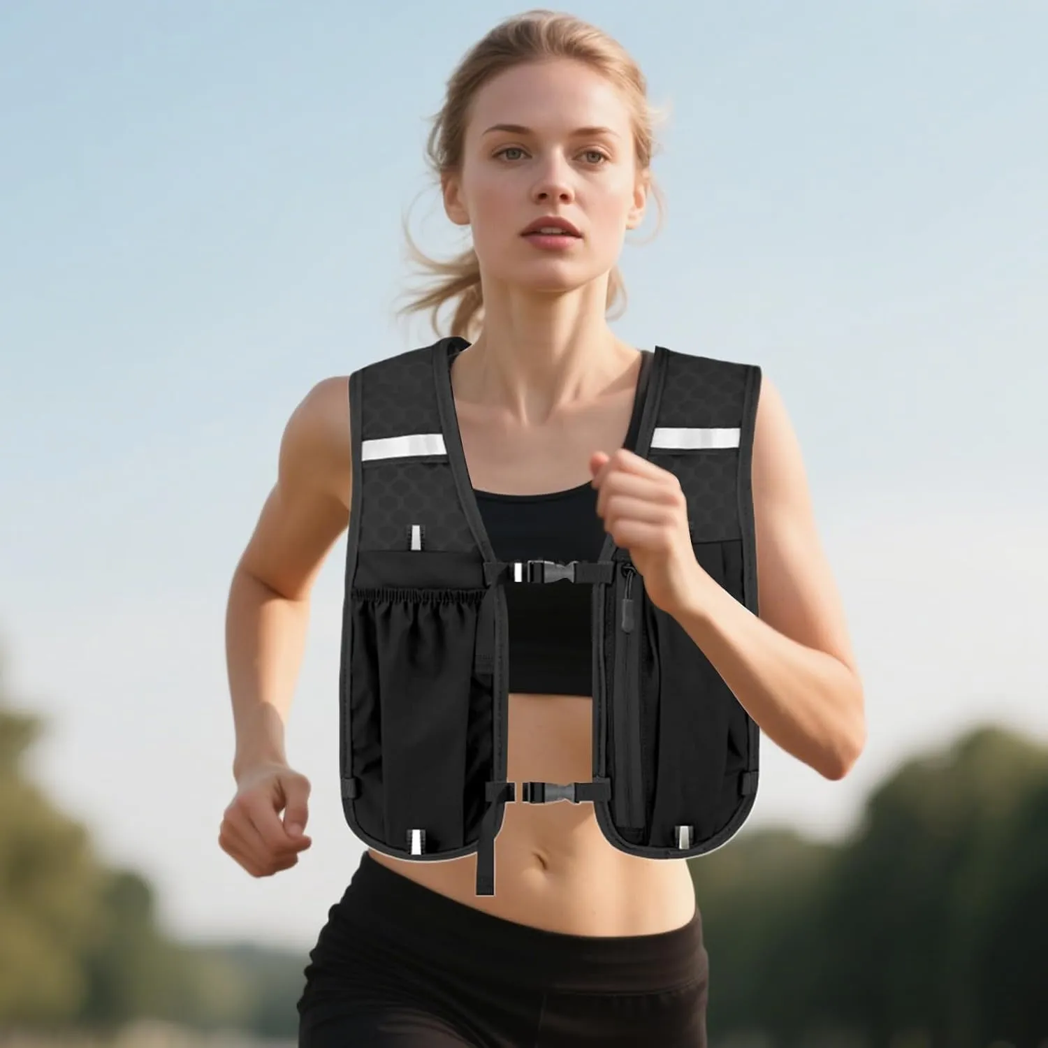 Running Hydration Vest - Lightweight Water Bladder Vest Pack with Phone Chest Pocket | Stable Running Gear for Women, Hiking marthon Race Trail Cycling Outdoor Camping Hydration Backpack