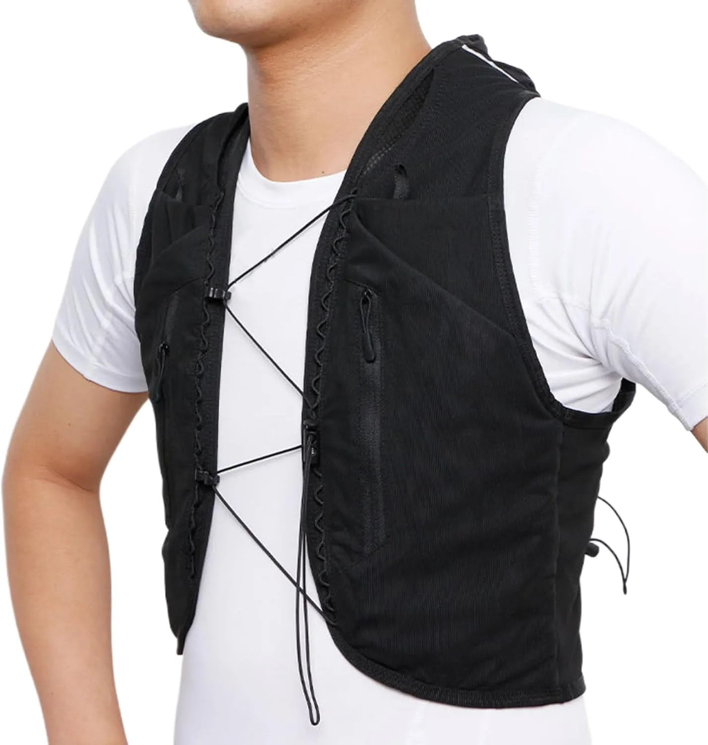 Running Vest, Running Hydration Vest with 12 Pockets, Multipurpose Hydration Pack, Hydration Backpack for Outdoor Biking Hiking