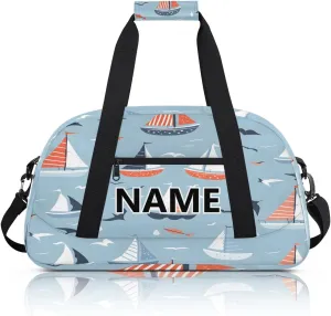 Sailing Mini Gym Bag 18 inch for Women Men Waterproof Custom Ocean Themed Travel Duffel Bag Carry On Overnight Tote Nurse Bag for Work Fitness Hiking