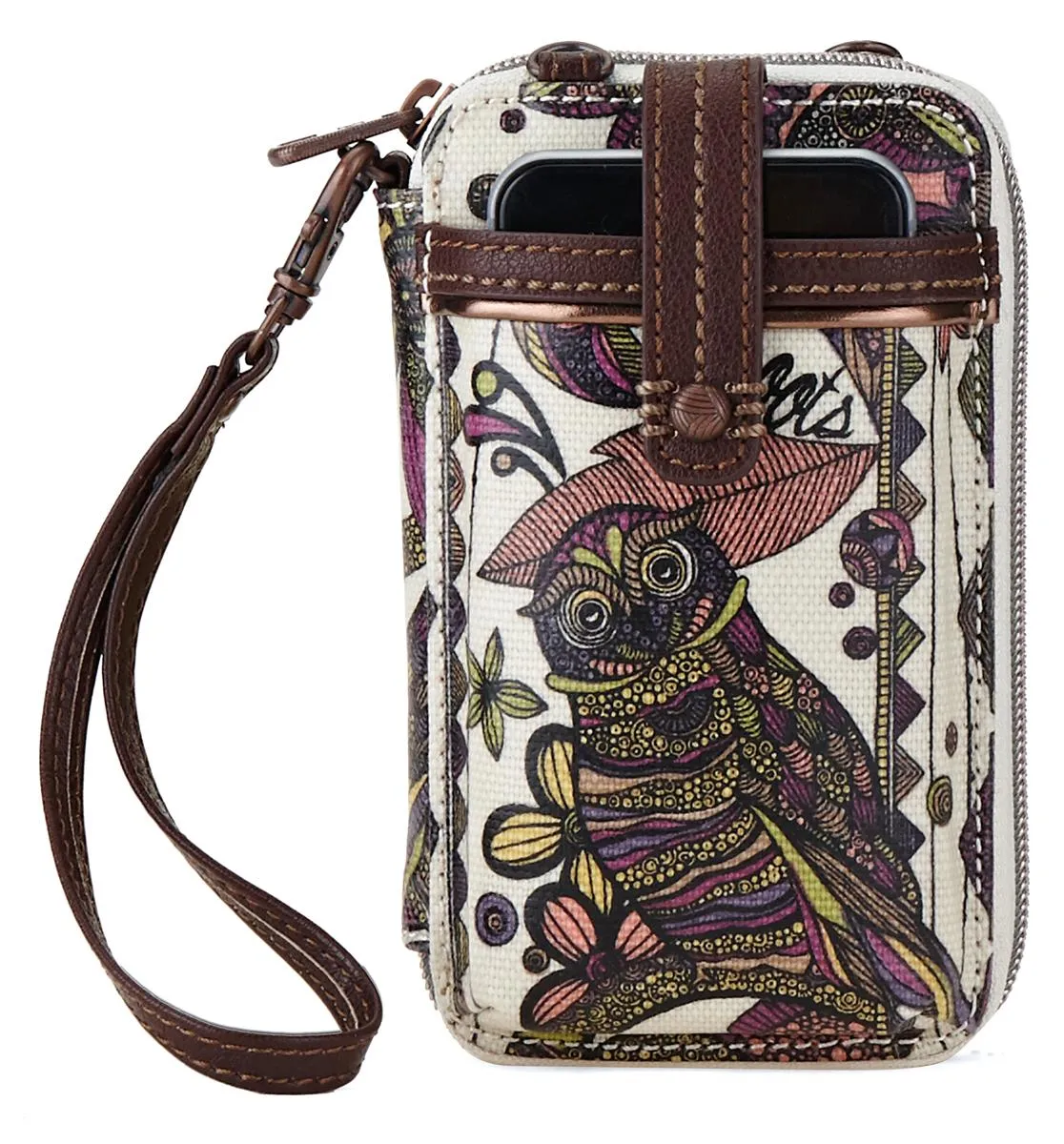 Sakroots Artist Circle Smartphone Wristlet Convertible Cross Body Bag