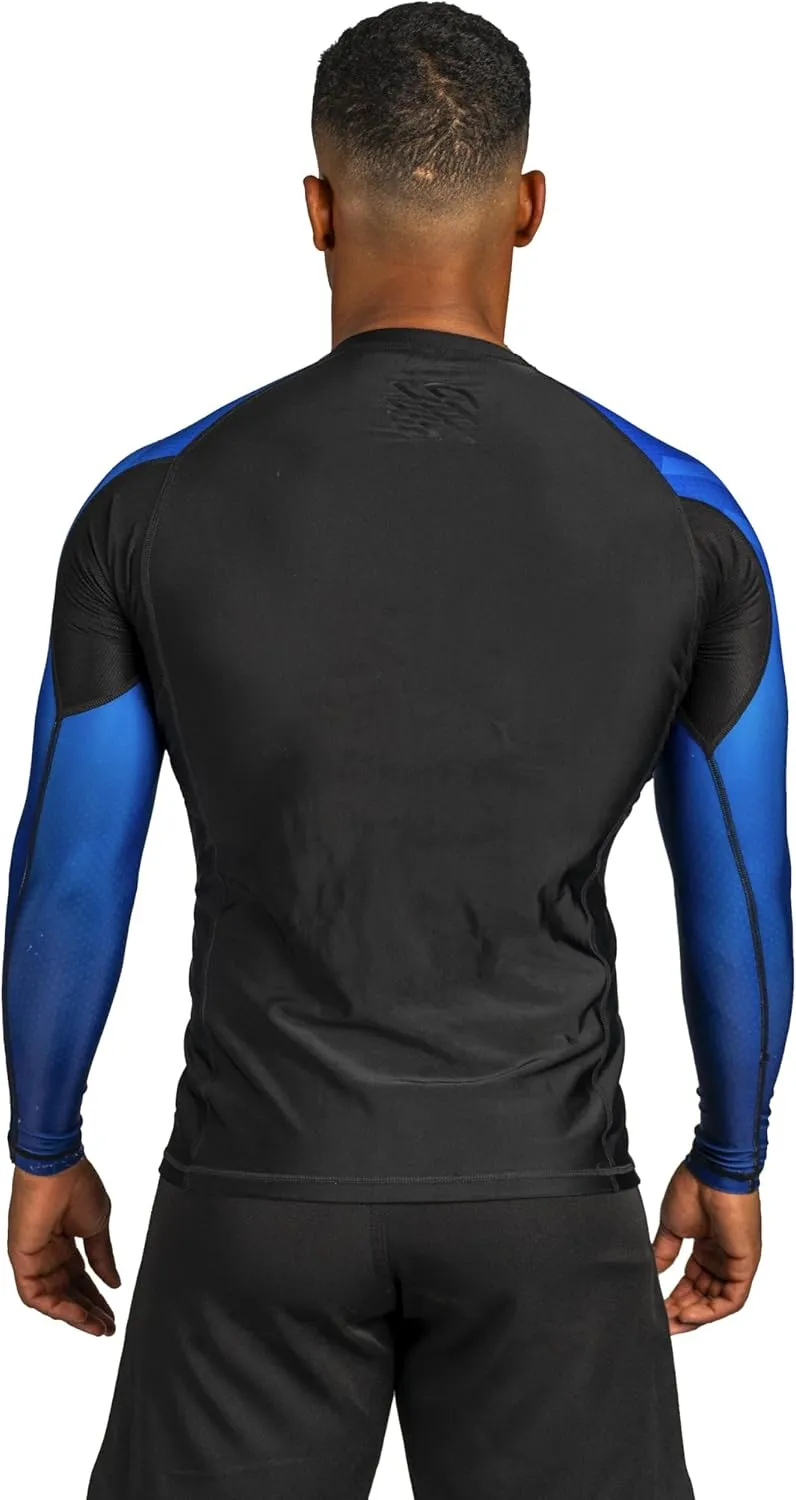Sanabul Essential Long Sleeve Compression Training Rash Guard for MMA BJJ Wrestling Grappling and No Gi Jiu Jitsu rashguard