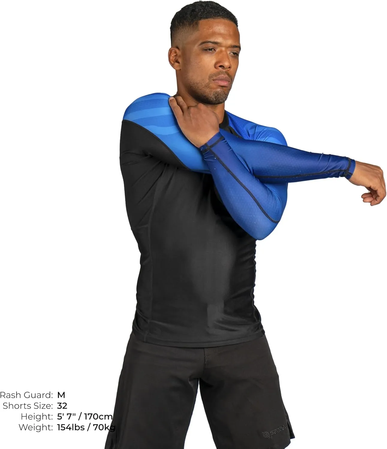 Sanabul Essential Long Sleeve Compression Training Rash Guard for MMA BJJ Wrestling Grappling and No Gi Jiu Jitsu rashguard