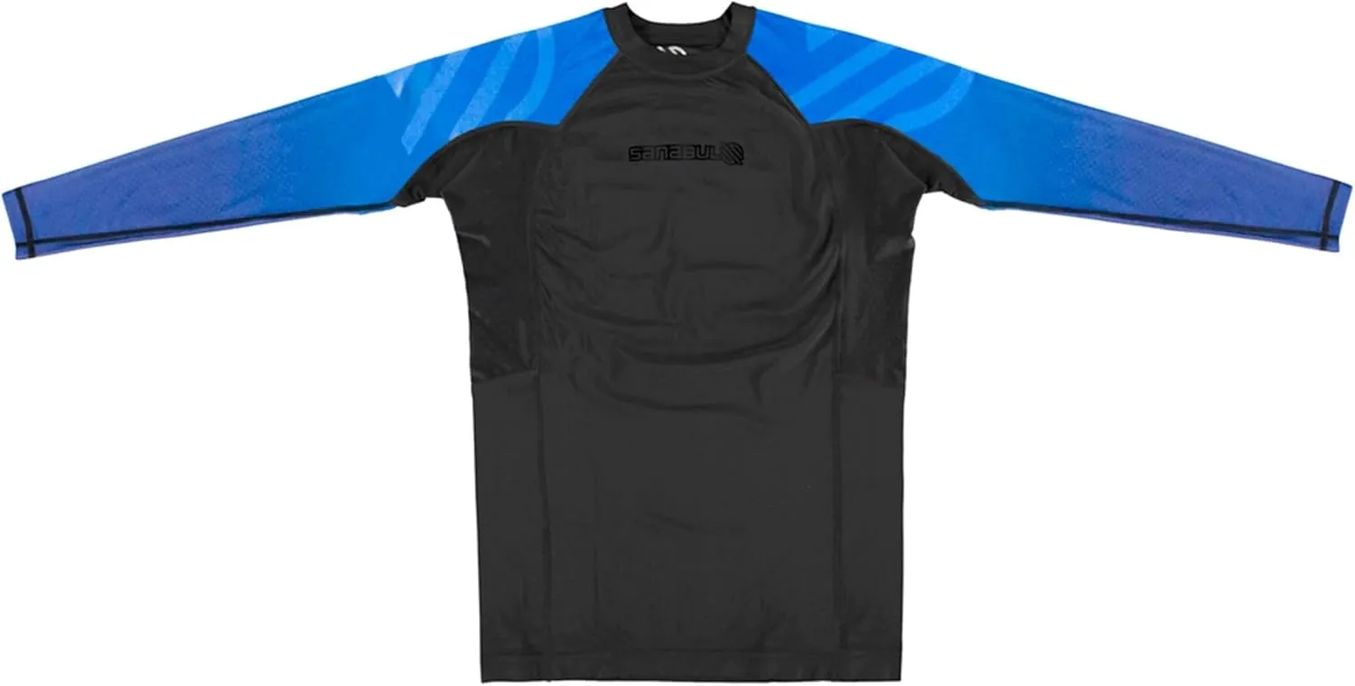 Sanabul Essential Long Sleeve Compression Training Rash Guard for MMA BJJ Wrestling Grappling and No Gi Jiu Jitsu rashguard