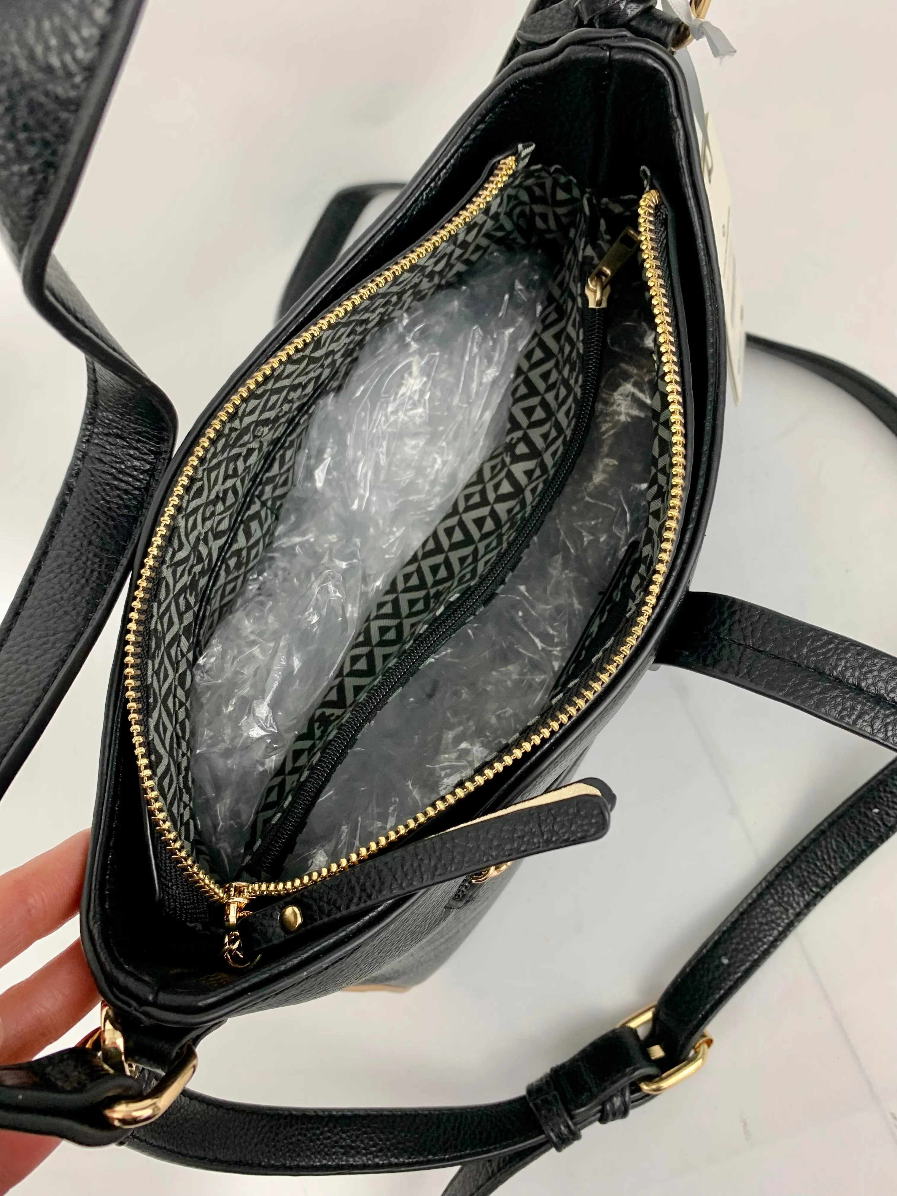 SANTANA - star patterned quality faux leather hobo shoulder/ crossbody handbag