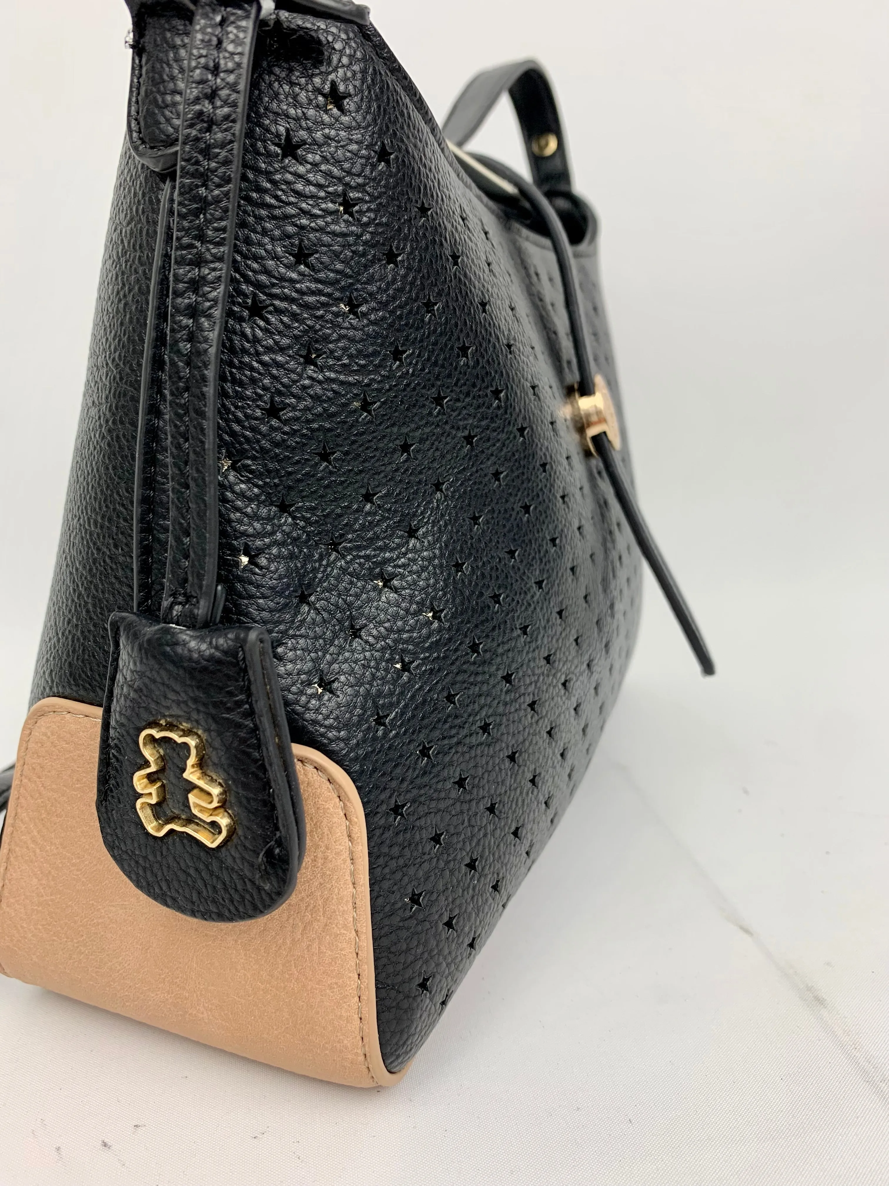 SANTANA - star patterned quality faux leather hobo shoulder/ crossbody handbag
