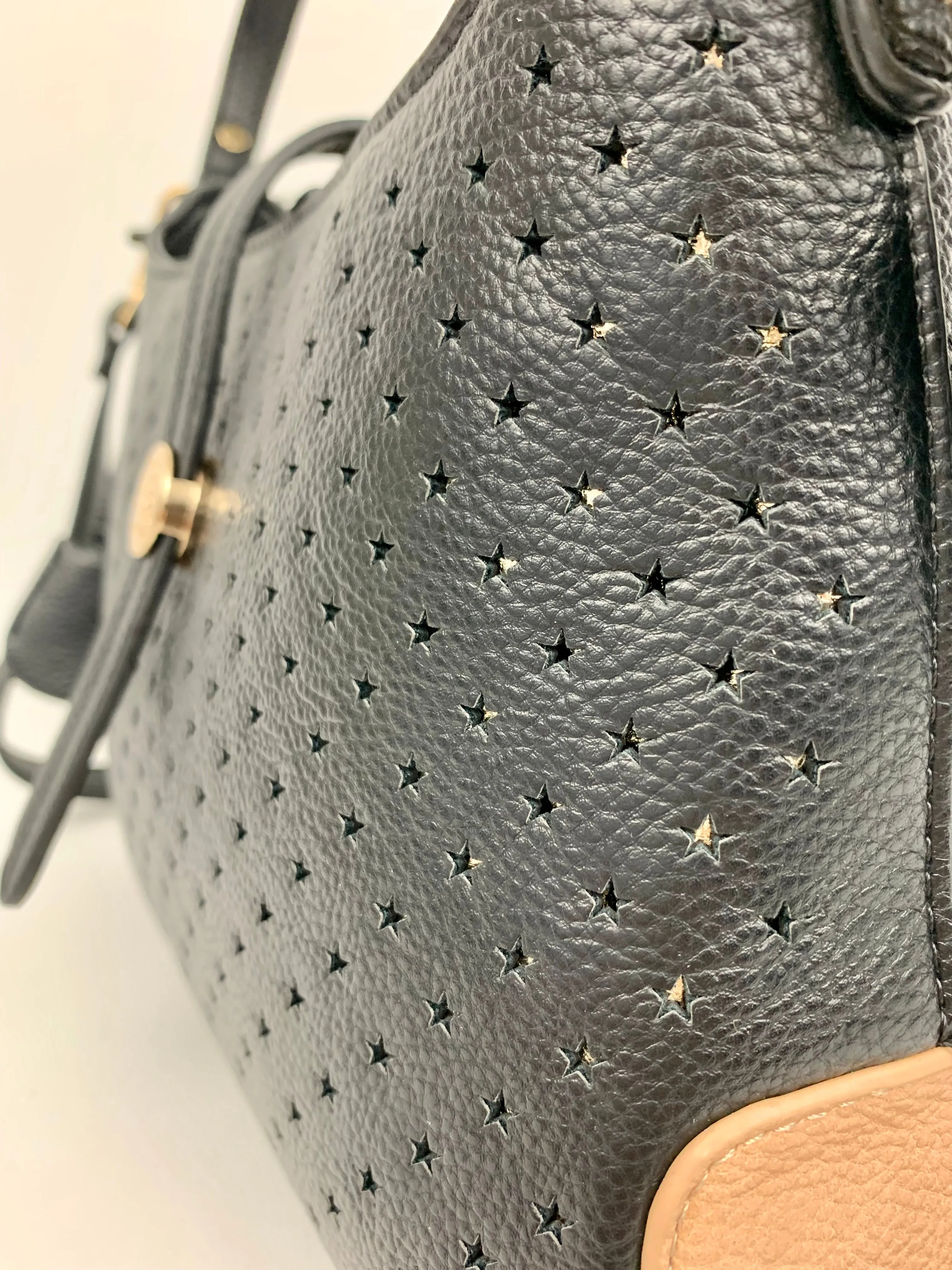 SANTANA - star patterned quality faux leather hobo shoulder/ crossbody handbag