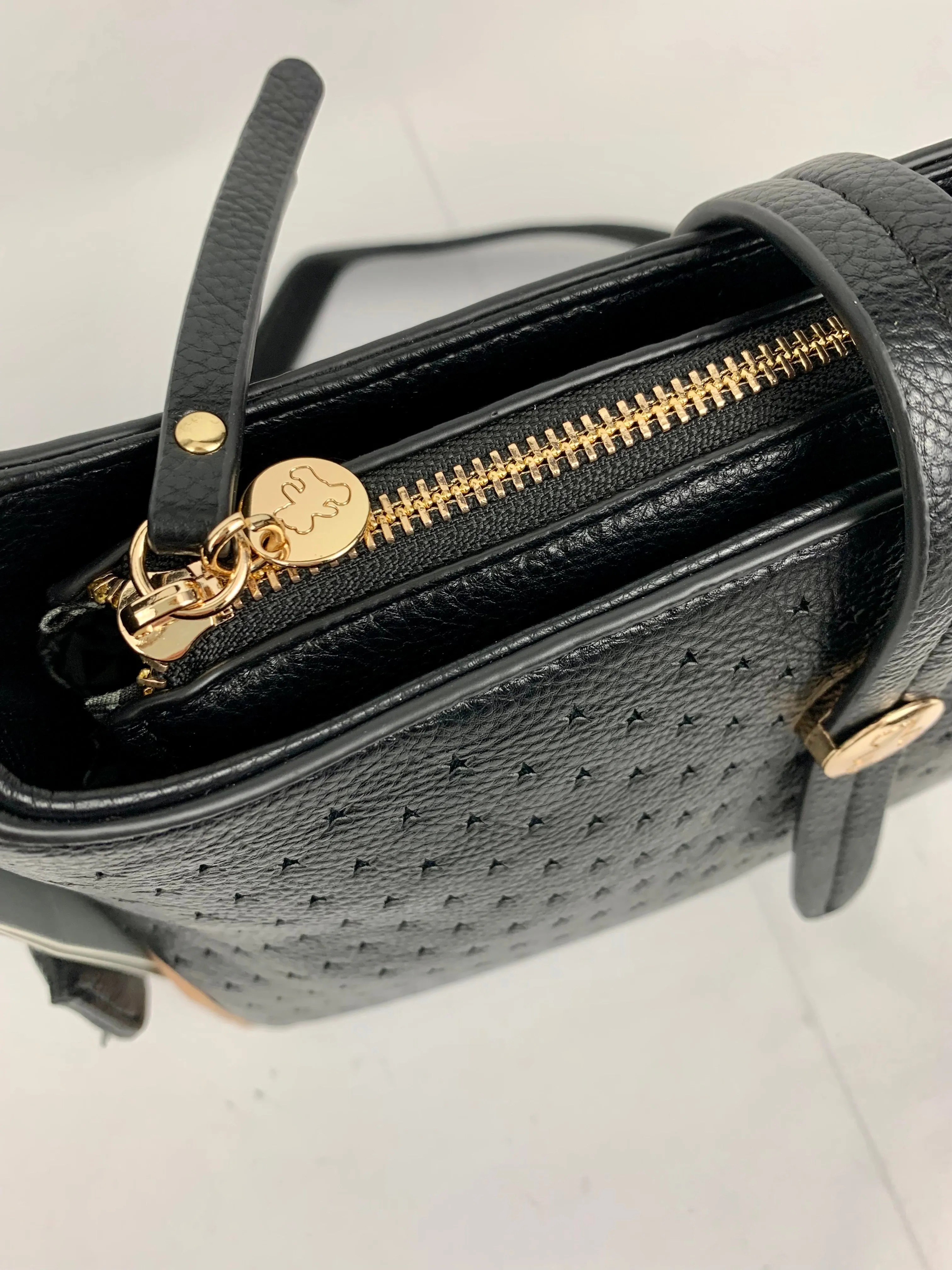 SANTANA - star patterned quality faux leather hobo shoulder/ crossbody handbag