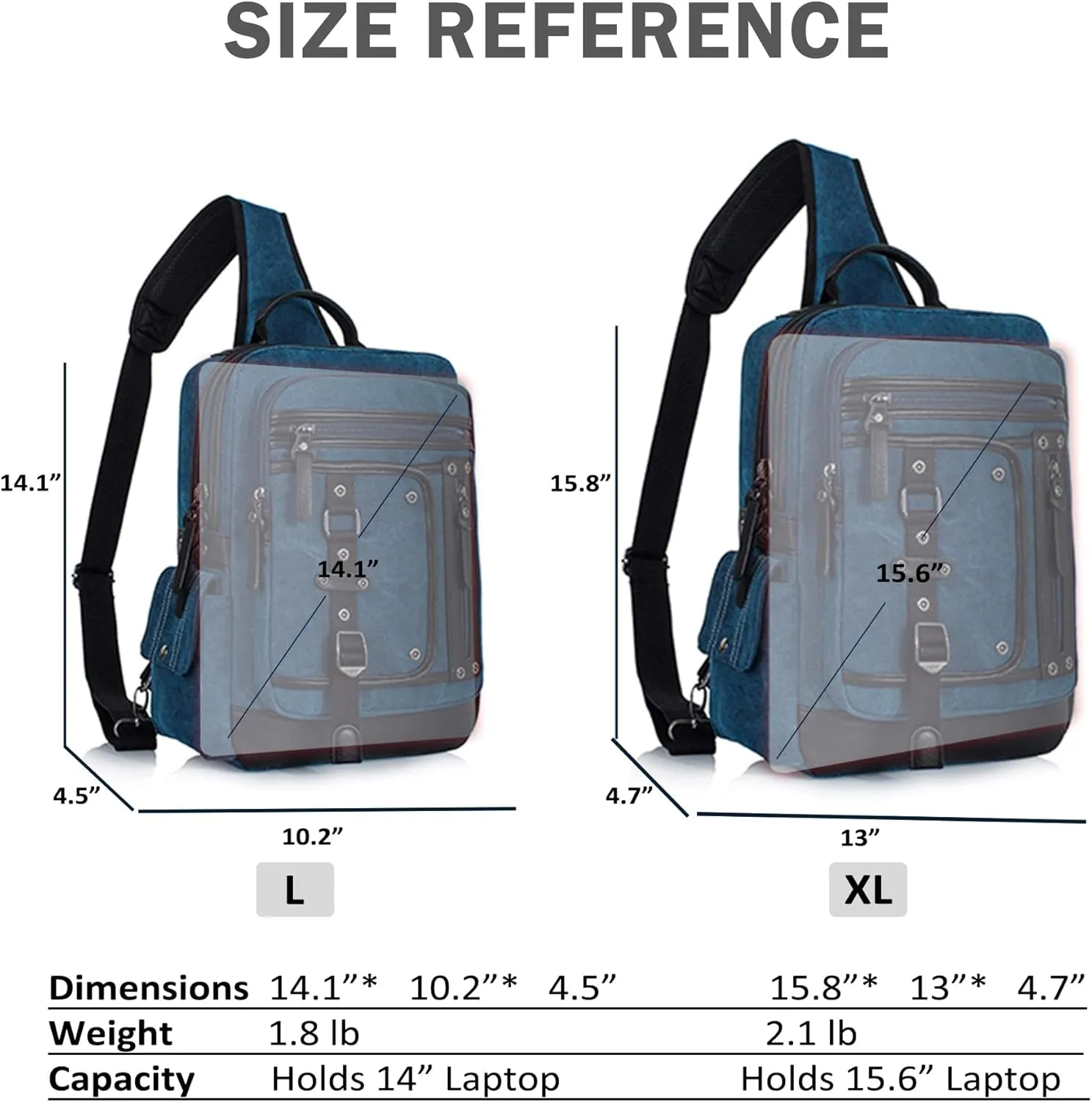 Schkleier Messenger Bag for Men Canvas Sling Bag Crossbody Backpack Laptop Shoulder Bag Hiking Daypacks Casual Tactical