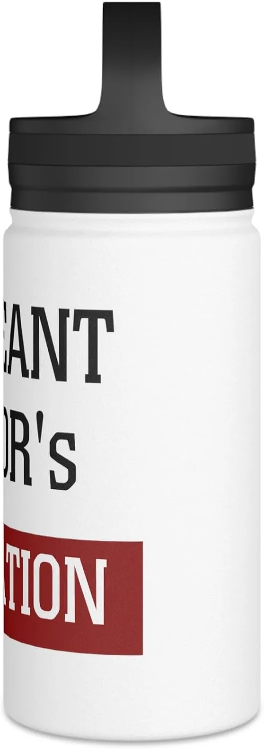 Sergeant Major's Hydration: Insulated Water Bottle – Stainless Steel, Handle Lid, Perfect Military Gift, 12oz, 18oz, 32oz