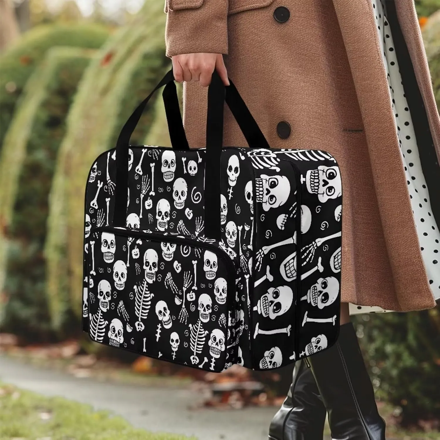 Sewing Machine Case Ghost Portable Sewing Machine Bag Suitable for Most Standard Singer, Brother, Janome, Purple Tote Bag