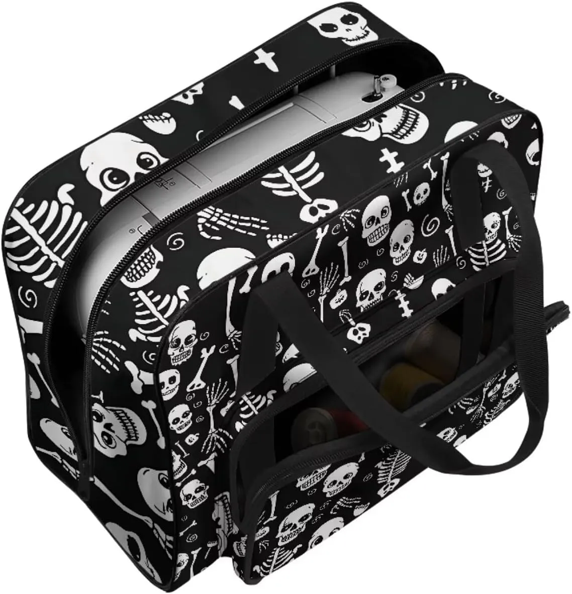 Sewing Machine Case Ghost Portable Sewing Machine Bag Suitable for Most Standard Singer, Brother, Janome, Purple Tote Bag