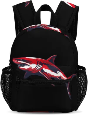 Shark Diver Scuba Backpack Cute Laptop Bag Mini Shoulder Bags Travel Casual Daypacks 13 Inch