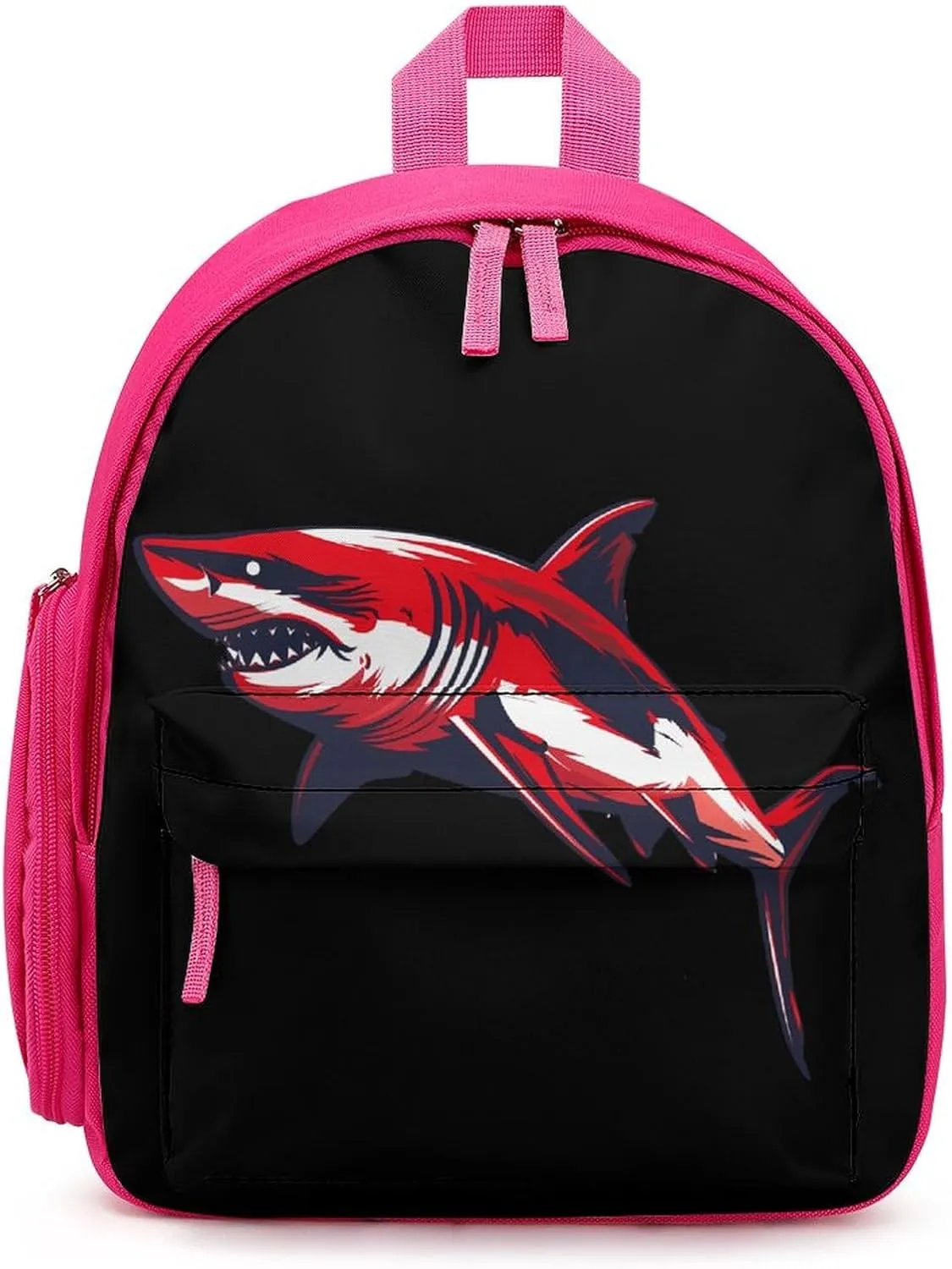 Shark Diver Scuba Backpack Cute Mini Laptop Bag Travel Daypacks Adjustable Shoulder Strap Pink-style