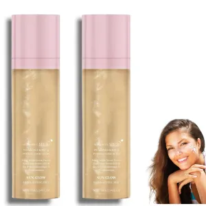 Sheer Setting Mist Sunscreen SPF 50,Hydrating Glow Mist with Shimmering Oil,Broad Spectrum Shimmering Body Oil Mist, Non - Greasy, Non-Greasy & Fast-Absorbing for Face & Body (2)