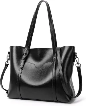 Simcat Large Leather Tote Bag for Women,West Travel Purse and Handbag Crossbody Shoulder Bag