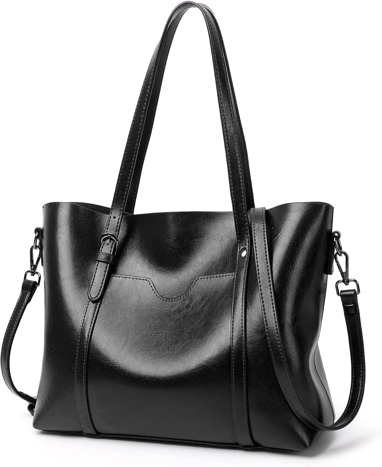 Simcat Large Leather Tote Bag for Women,West Travel Purse and Handbag Crossbody Shoulder Bag