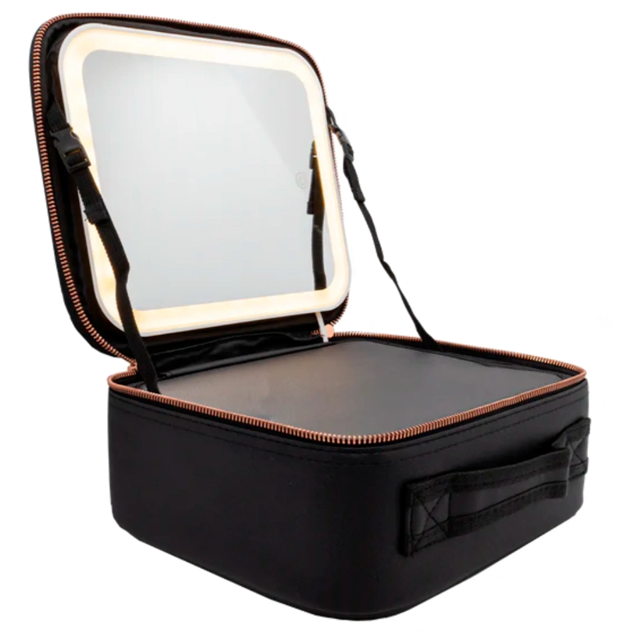 Simply Bella Travel Makeup Case With Led Mirror Black - Wholesale 1 Unit (CB1283-BLACK)