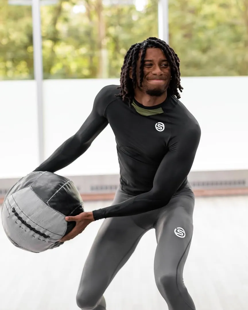Skins Series-3 Men's Premium Compression Long Sleeve Shirt-Improved Circulation, Reduce Soreness for Lifting, Workouts
