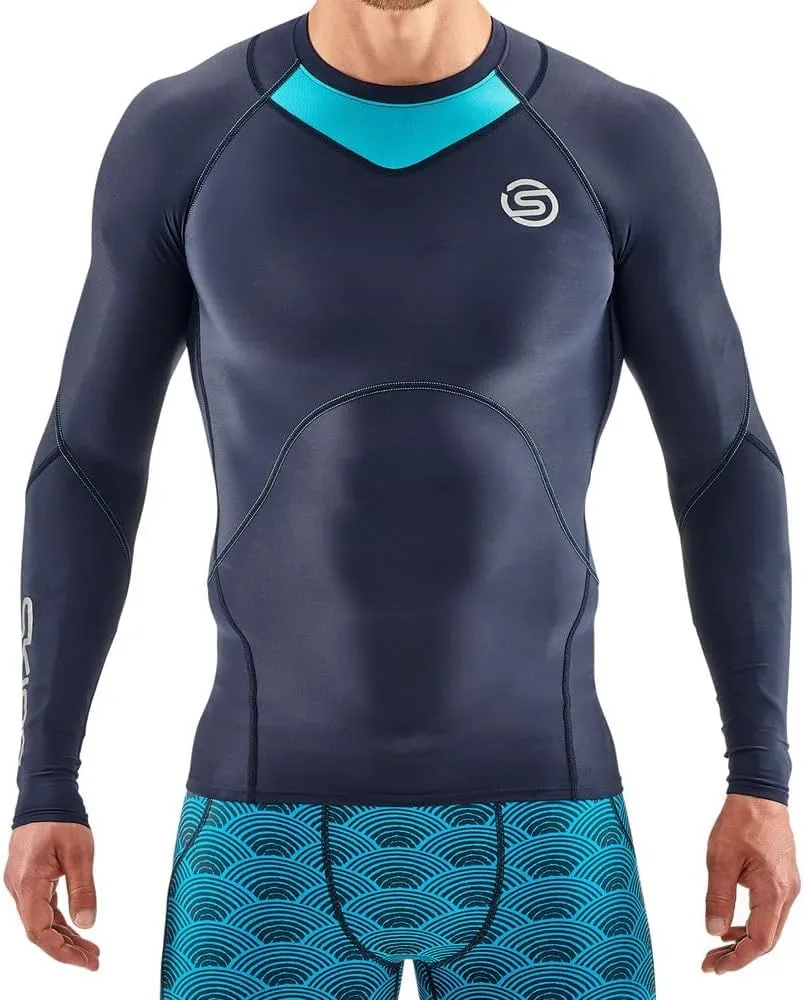 Skins Series-3 Men's Premium Compression Long Sleeve Shirt-Improved Circulation, Reduce Soreness for Lifting, Workouts
