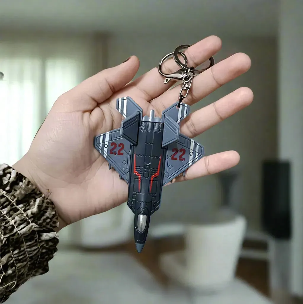 Skybound Simulation Fighter Plane Keychain