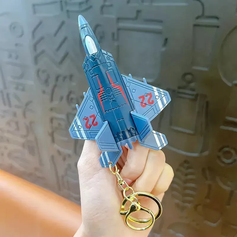 Skybound Simulation Fighter Plane Keychain