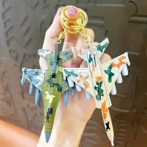 Skybound Simulation Fighter Plane Keychain