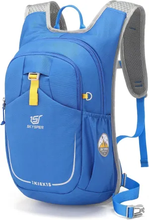 SKYSPER Kid Backpack for Boys Girls Kids Travel Backpack Day Pack for Outdoor Day Trips Kids 16" tall(Blue)