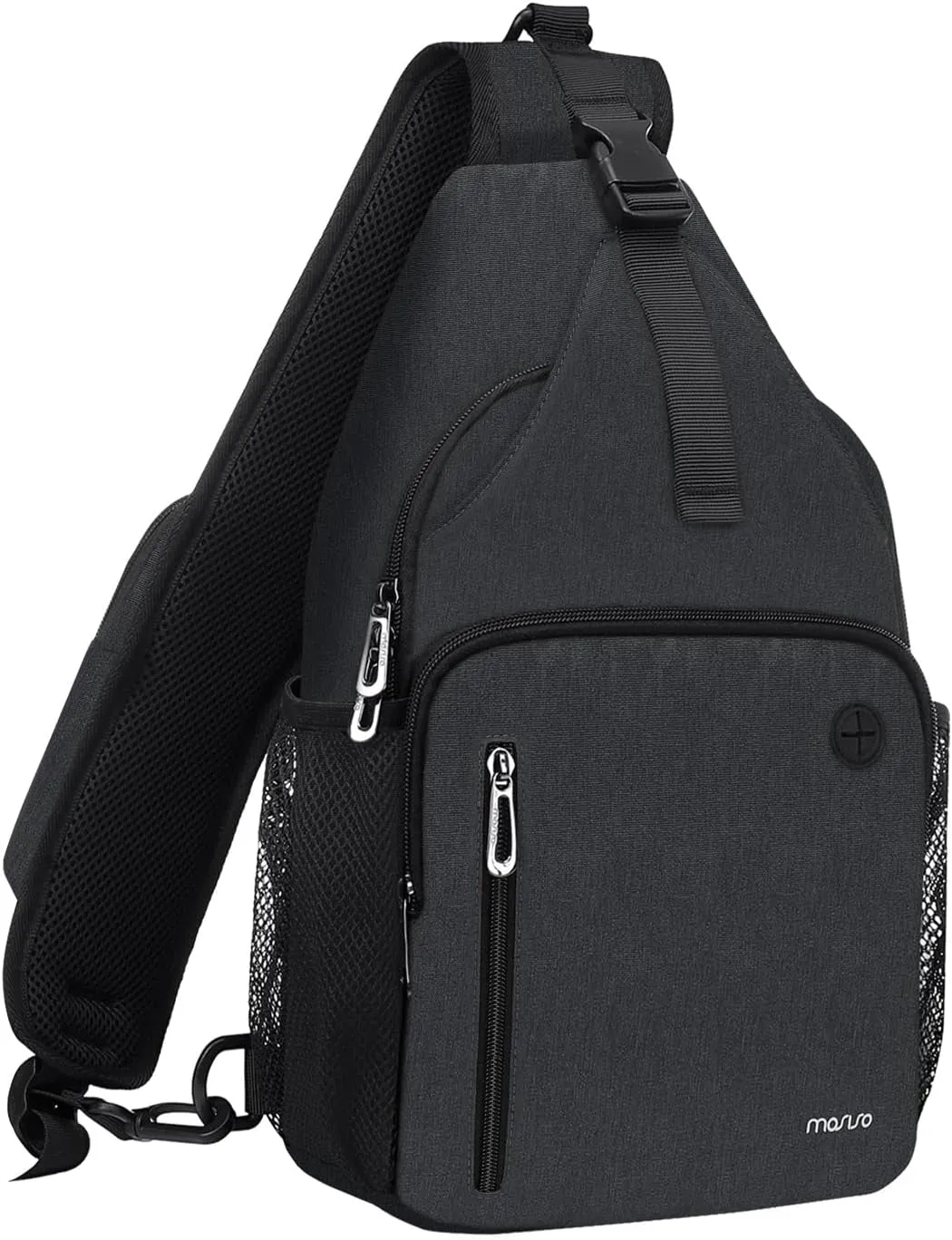 Sling Backpack Bag, Crossbody Shoulder Bag Travel Hiking Daypack Chest Bag with Front Square Pocket&Usb Charging Port