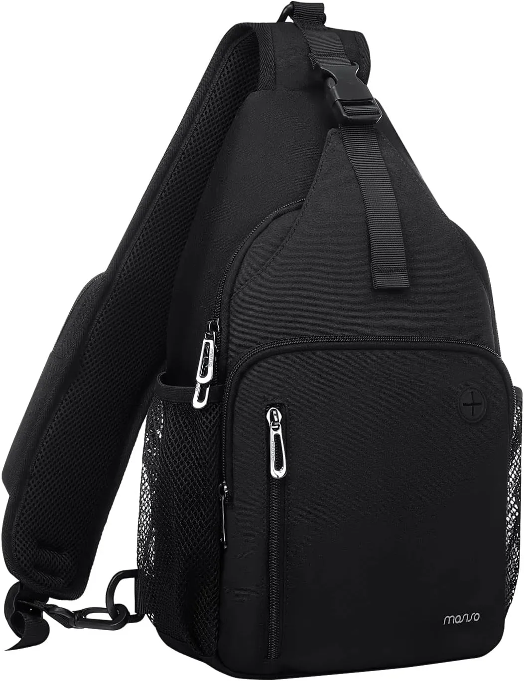 Sling Backpack Bag, Crossbody Shoulder Bag Travel Hiking Daypack Chest Bag with Front Square Pocket&Usb Charging Port