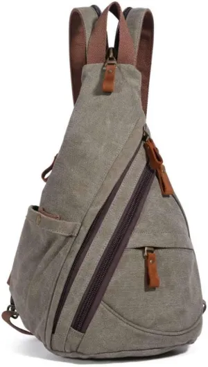 Sling Bag Crossbody Backpack Shoulder Casual Daypacks Rucksack for Men&Women Outdoor Cycling Hiking Travel Army Green