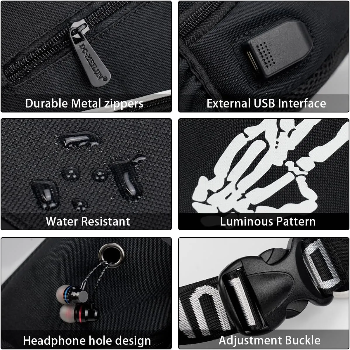 Sling Bag, Crossbody Shoulder Bag for Mens Women Multipurpose Daypacks Chest Bag